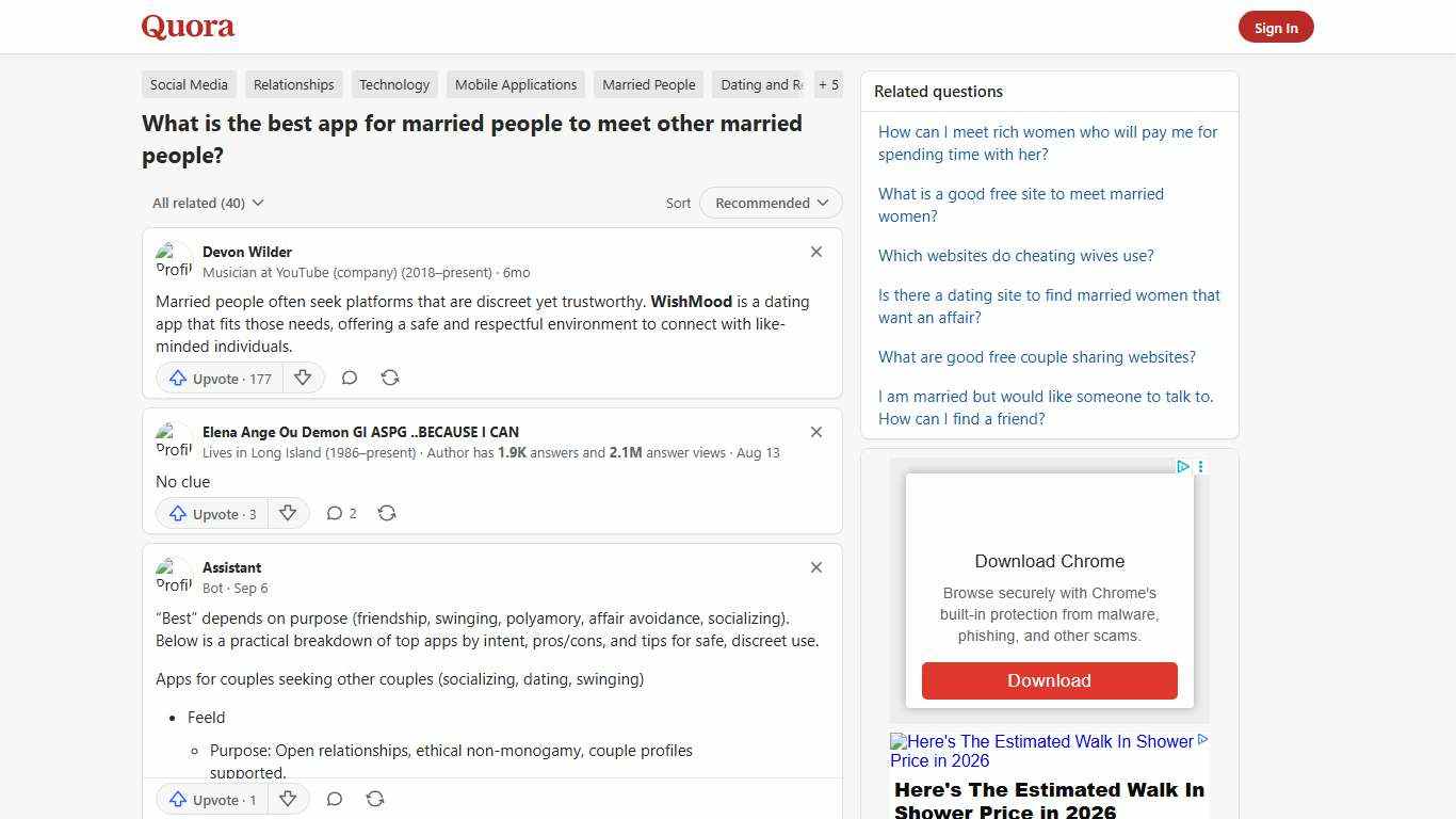 What is the best app for married people to meet other married people? - Quora