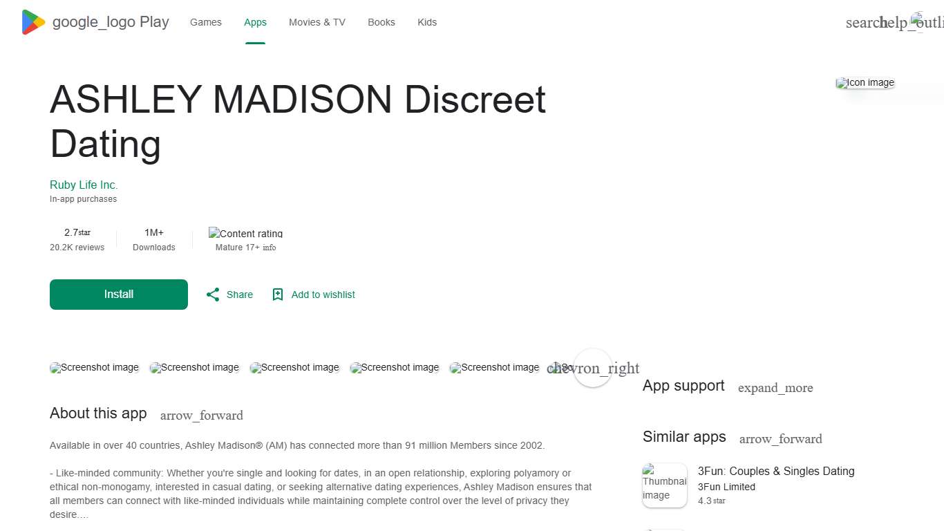 ASHLEY MADISON Discreet Dating - Apps on Google Play